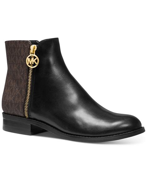 michael kors lainey bootie|Michael Kors Leather Lainey Flat Booties .